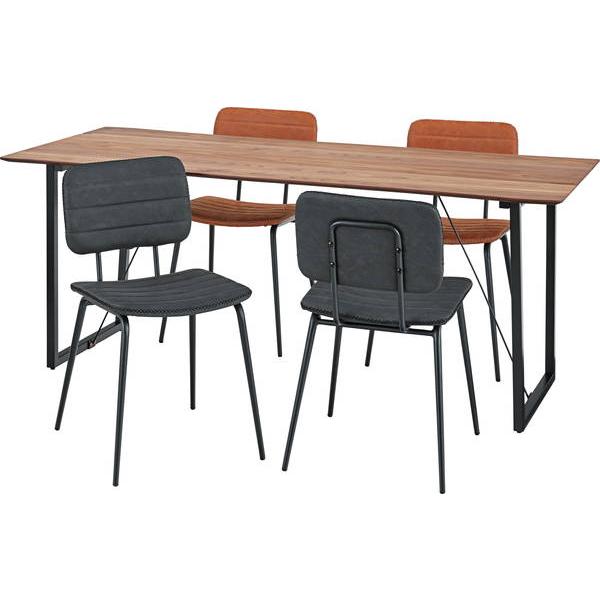 東谷 ルカ ダイニングテーブル ブラウン 組立必要品 JPB-96WAL 東谷 AZUMAYA ダイニングテーブル 180ｘ80ｘ73cm スチール脚 机 つくえ 組立式 インテリア 家具_2