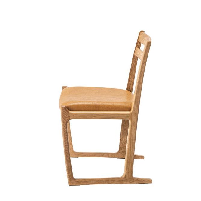 東谷 チェア ナチュラル 完成品 JPC-125OAK 東谷 AZUMAYA チェア ダイニングチェア 椅子 アームレスチェア ソリ脚 天然木 国産 日本製 曲線美 木製 ナチュラル_2