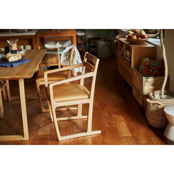 東谷 チェア ナチュラル 完成品 JPC-125OAK 東谷 AZUMAYA チェア ダイニングチェア 椅子 アームレスチェア ソリ脚 天然木 国産 日本製 曲線美 木製 ナチュラル_6