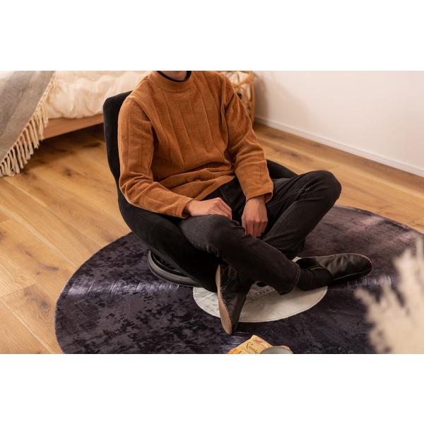 東谷 バケットリクライナー 完成品 ブラック THC-203BK AZUMAYA 回転