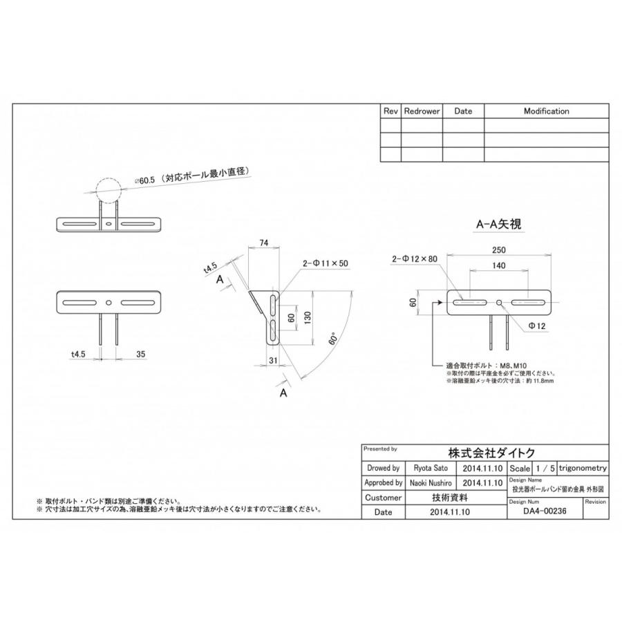 投光器用ポール取付金具 BKT-PM-1_4