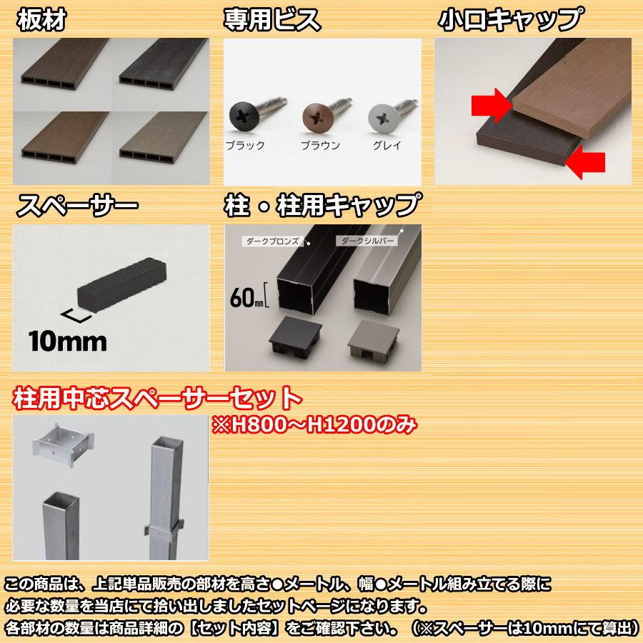 【無料★特典対象】 フェンス 目隠し グローベン プラドリッチ 本体・柱・部品 組立て部材セット 長さW4000mm×高さH1800mm(11段) 板隙間10mm H1800 クリ