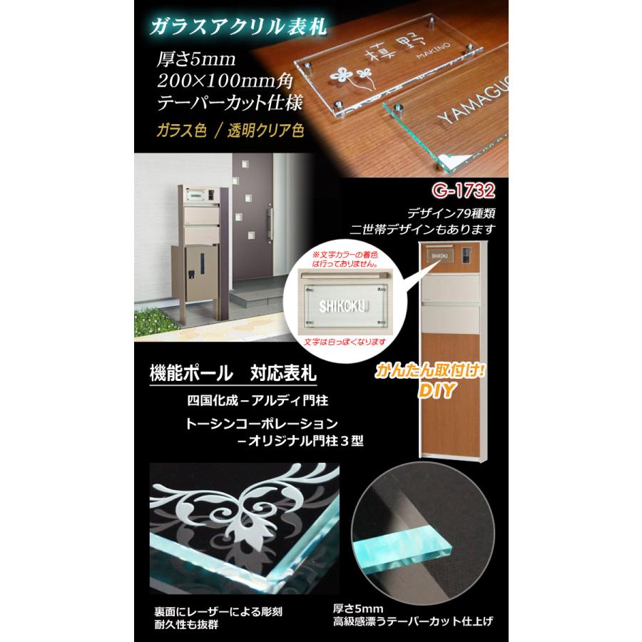 あんしん1年保証付き】 表札 アクリル 四国化成表札サイズ あんしん1年保証付き】 表札 アクリル 四国化成表札サイズ