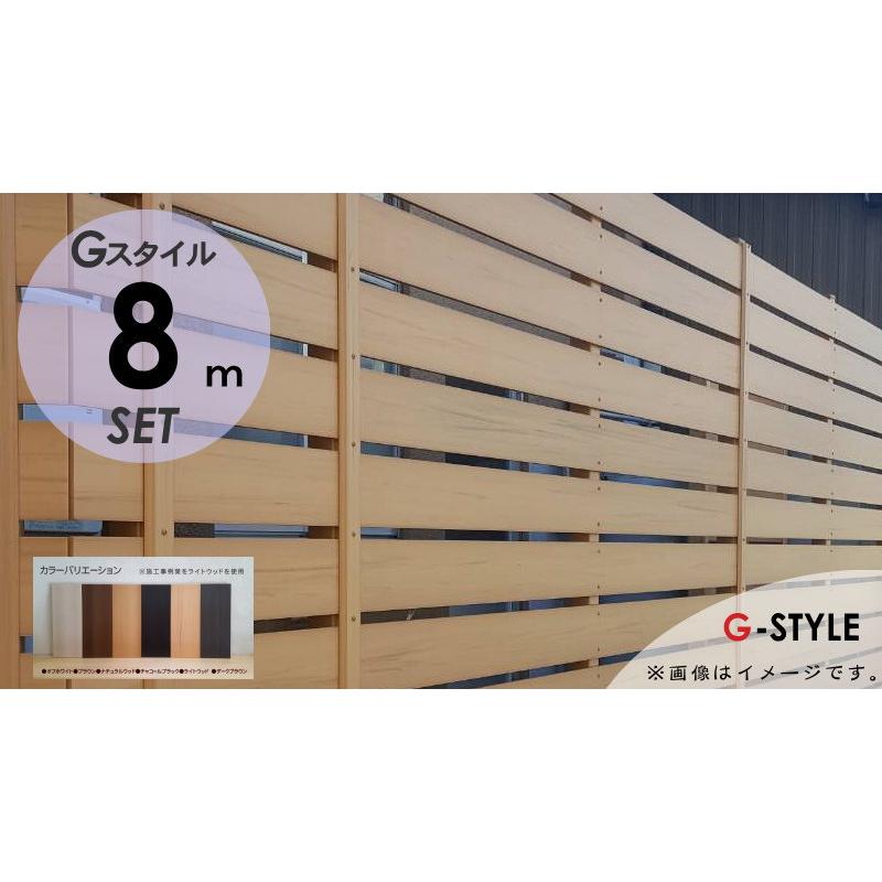 【無料★特典対象】 フェンス 目隠し   オリジナルDIYフェンス  Gスタイルフェンス   本体・柱・部品 組立て部材セット   約8M(4スパン分) H1200mm×L7980mm |  | 01