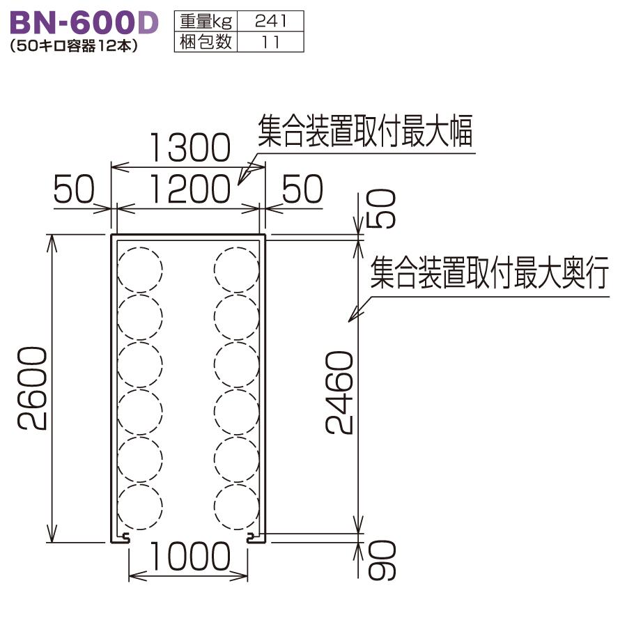 LPガス容器収納庫 ホクエイ ボンベック BNシリーズ BN-600D 乙種防火