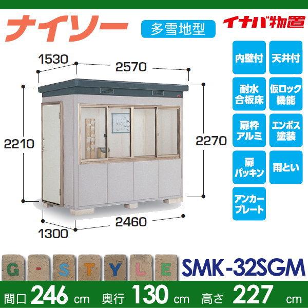 無料☆特典対象】 物置 収納 ナイソー SMK-32SGMN スタンダード 多雪地