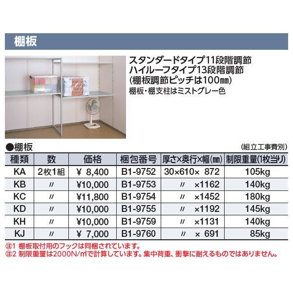 部品】 イナバ物置 稲葉製作所 ナイソー 棚板 KD 梱包番号B1-9755 2枚1