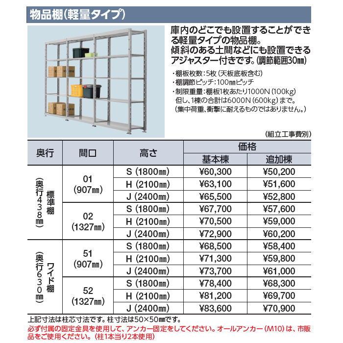 【無料★特典対象】 イナバ物置 稲葉製作所 タフレージ 物品棚（軽量タイプ） 間口1327×奥行630×高さ2100mm 基本棟 アジャスター付き イナバ物置 稲葉製作所_1