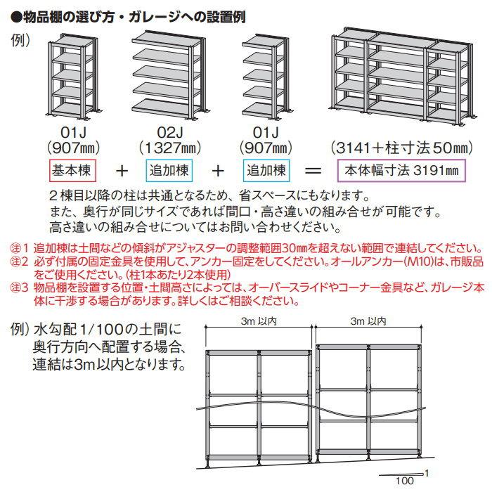 【無料★特典対象】 イナバ物置 稲葉製作所 タフレージ 物品棚（軽量タイプ） 間口1327×奥行630×高さ2100mm 基本棟 アジャスター付き イナバ物置 稲葉製作所_2