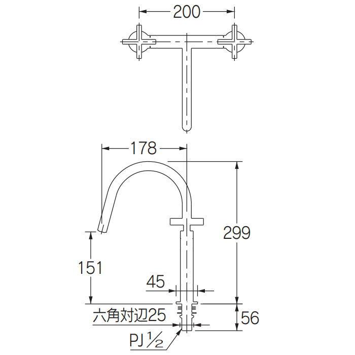 【無料★特典対象】 カクダイ KAKUDAI 2ハンドル混合栓 Artisan JUBE 151-212-BR ウォルナット 住宅設備 建材 水回り 水周り リフォーム 蛇口_1