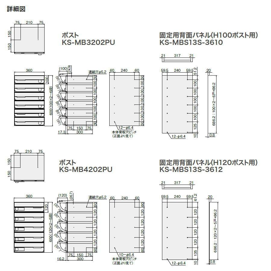 部品】 NASTA キョウワ ナスタ オプション 固定用背面パネル H120