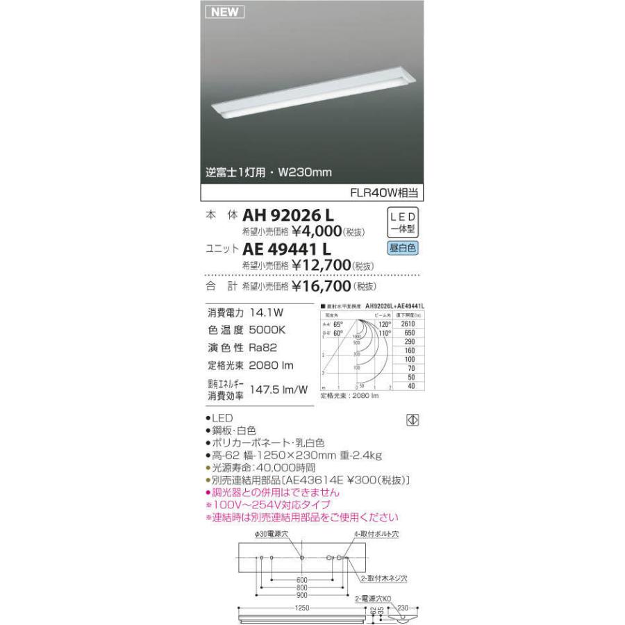 コイズミ照明 KOIZUMI ベースライト ストレートタイプ・直付型 