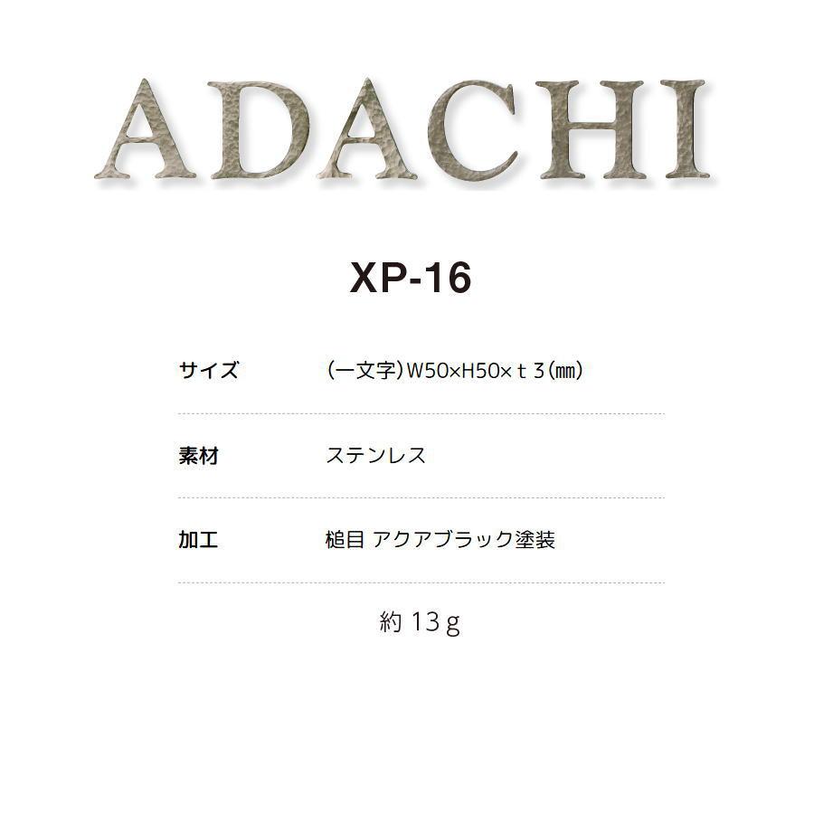 ステンレス切文字表札 美濃クラフト プリモ XP-16 槌目 アクアブラック
