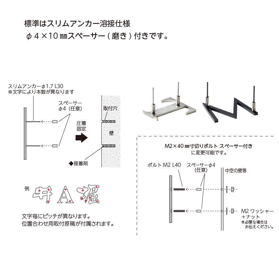 ステンレス切文字表札 美濃クラフト プリモ XP-17 槌目 アクアブラック