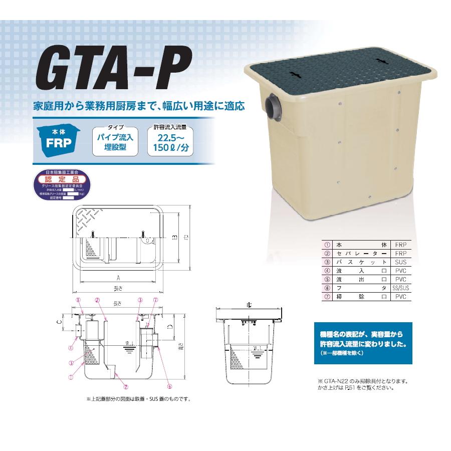 無料☆特典対象】 前澤化成工業 FRP グリストラップ パイプ流入埋設型
