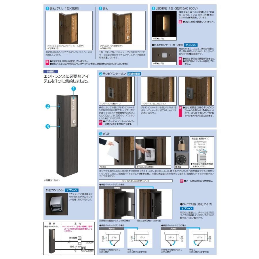 無料☆特典対象】 機能門柱 ポスト 三協アルミ 三協立山 セレージュ1型