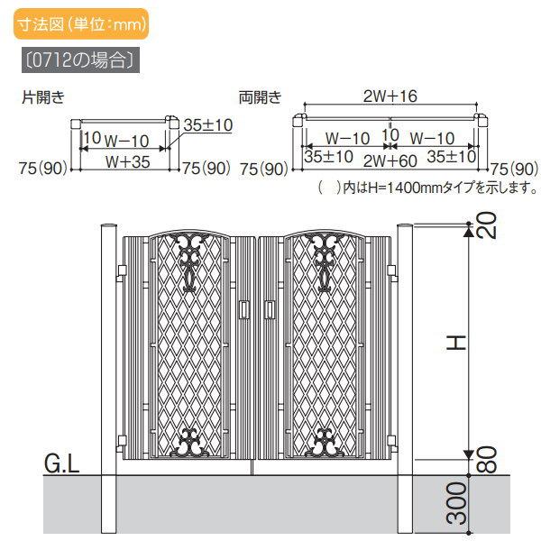 鋳物門扉 三協アルミ 三協立山 ジョイラル A型 門柱タイプ 内 鋳物門扉 三協アルミ 三協立山 ジョイラル A型 門柱タイプ 内