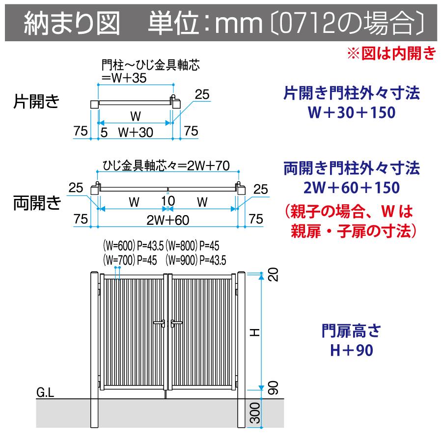 無料☆特典対象】 形材門扉 三協アルミ 門扉 末広2型 片開き 門柱
