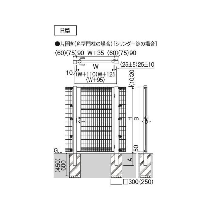 ヒメヤシ約100cm 8号　現品 無料☆特典対象】 門扉 スチール 三協アルミ 三協立山 ユメッシュR型
