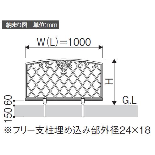 【無料★特典対象】 鋳物フェンス 三協アルミ 三協立山 キャスモア1型 本体 H800 アイアン FLZ-1-1008 ガーデン DIY 塀 壁 囲い 境界 屋外