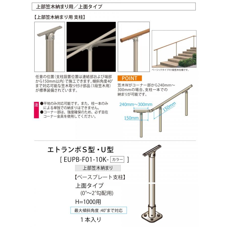 部品】 歩行者用補助手すり 三協アルミ エトランポU1型 フリー支柱