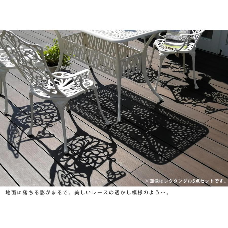 アルミ製ラウンドテーブル ガーデンテーブル エクステリア 4人用（1231）