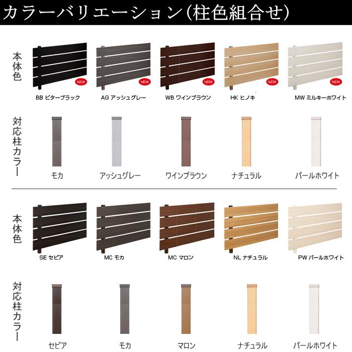 【無料★特典対象】 フェンス 目隠し ビーライフ 三富 Bウッドスタイル デコ2 ハーフタイプ 約6M(3スパン分) 本体・柱・部品 組立て部材セット H200_2