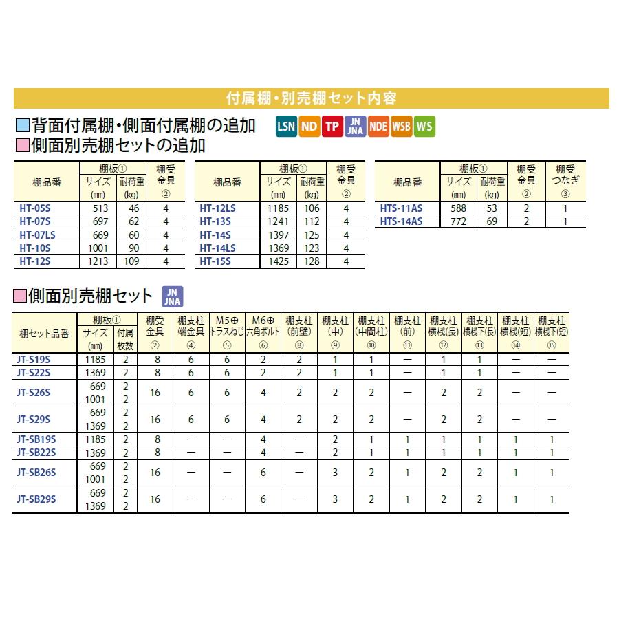 部品】 物置 収納オプション タクボ Mrトールマン オプション HT-12S