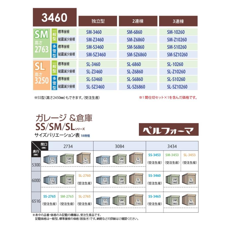 【無料★特典対象】 物置 収納 タクボ 物置 TAKUBO 田窪工業所 ベルフォーマ SL 一般型 結露減少屋根 2連棟 間口6868mm×奥行き6000mm×高さ3250mm SL-Z6860_3
