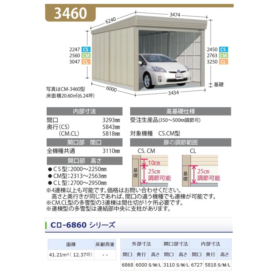 【無料★特典対象】 物置 収納 タクボ 物置 TAKUBO 田窪工業所 カールフォーマ CM 2連棟 一般型 結露減少屋根 間口6868奥行き6000高さ2763 CM-Z6860 シャッタ