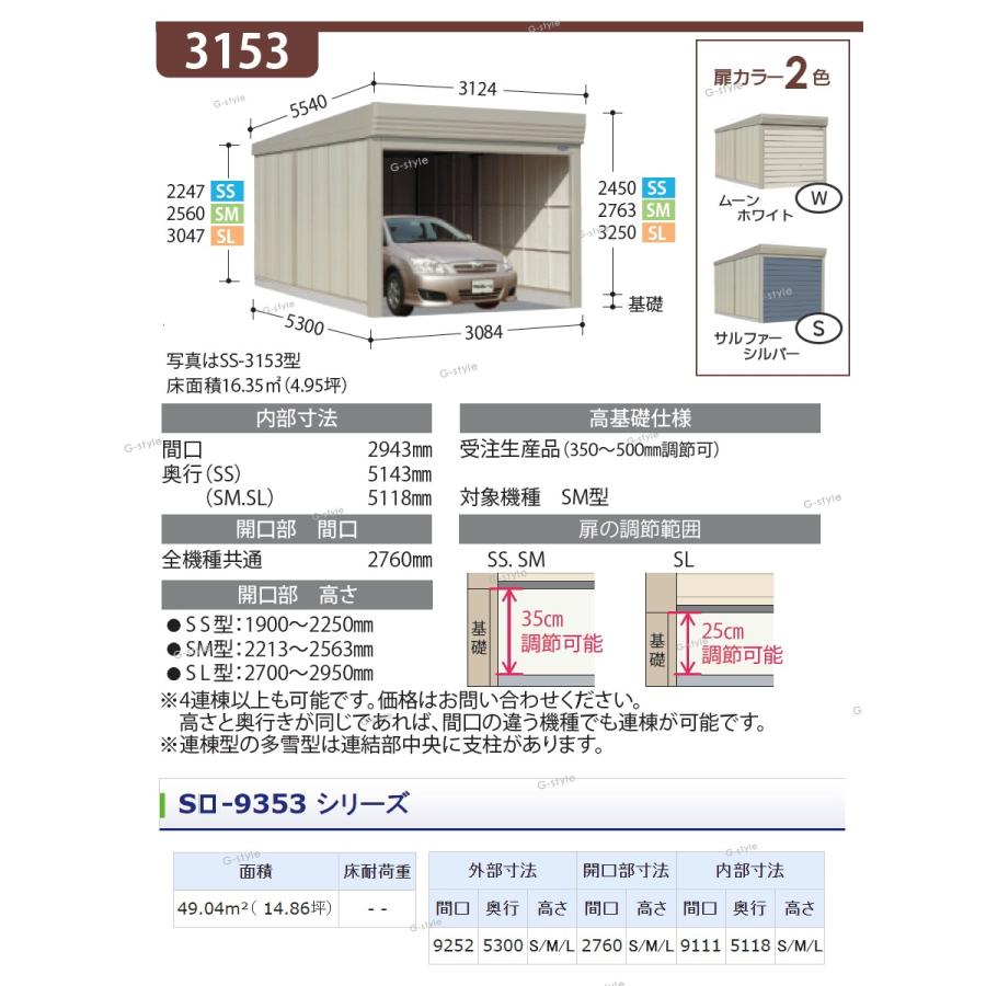 【無料★特典対象】 物置 収納 タクボ 物置 TAKUBO 田窪工業所 ベルフォーマ SL 一般型 結露減少屋根 3連棟 間口9252mm×奥行き5300mm×高さ3250mm SL-Z9353_2