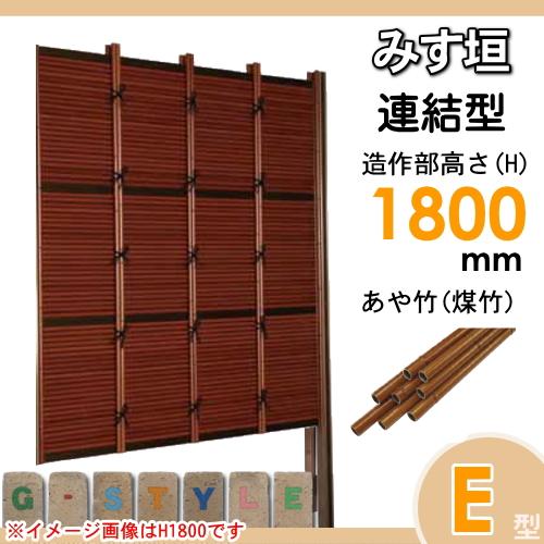 【無料★特典対象】 人工竹垣フェンス 目隠し 組立式 タケヒロ産業 みす垣 E型(煤竹)連結型 H1800 SSEA-5018L 樹脂製 外壁 庭 和風空間 境界 屋外_1