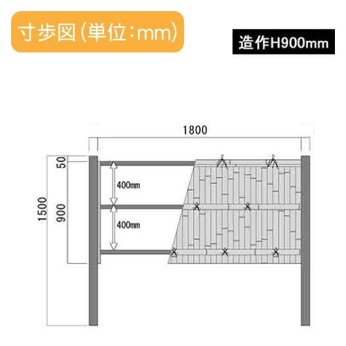 【無料★特典対象】 人工竹垣フェンス 目隠し 組立式   タケヒロ産業 建仁寺垣   A型(両面・真竹)基本型 H900   SSAA-1209K   樹脂製 外壁 庭 和風空間 境界_3
