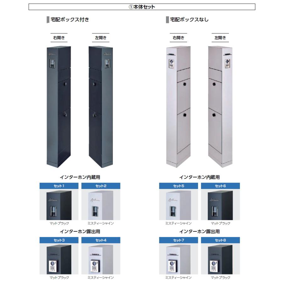 《切文字表札セット》【無料★特典対象】   機能門柱FT 宅配ボックスなし   切り文字サインslimA ローマ字タイプ   LIXIL   機能ポール 収納 ポスト付きの画像