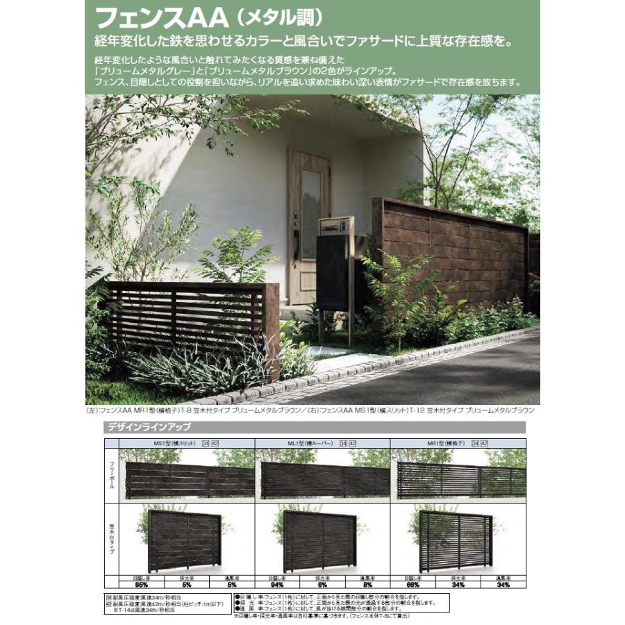 部品】 フェンス 目隠し LIXIL(リクシル) TOEX フェンスAA ML1型用 天 
