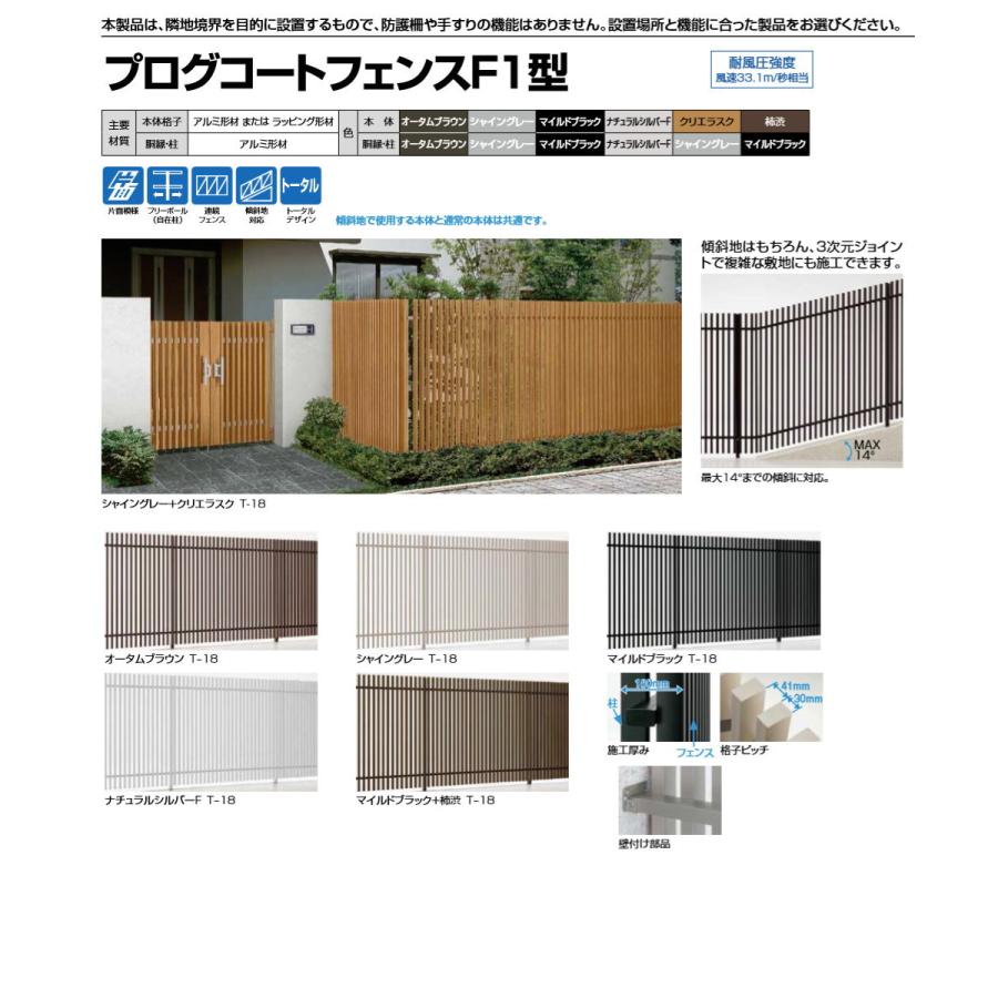 部品】 フェンス LIXIL(リクシル) TOEX プログコートフェンスF1型用