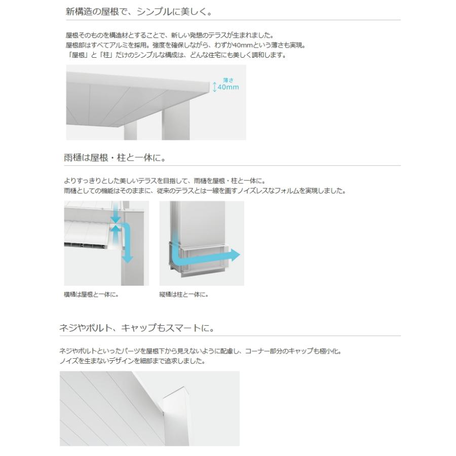 エリア限定配送】 テラス屋根 外壁に固定しないタイプ LIXIL テラスSC