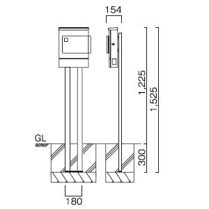【無料★特典対象】 郵便ポスト 郵便受け スタンドタイプ   ユニソン  クルムII   焼付け塗装   シルバー   ポールセット   鍵付き |  | 01
