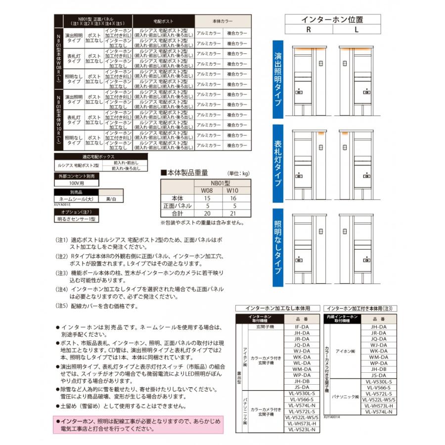 SALE／72%OFF】門柱 ポスト 宅配ボックス 複合カラー ルシアス宅配