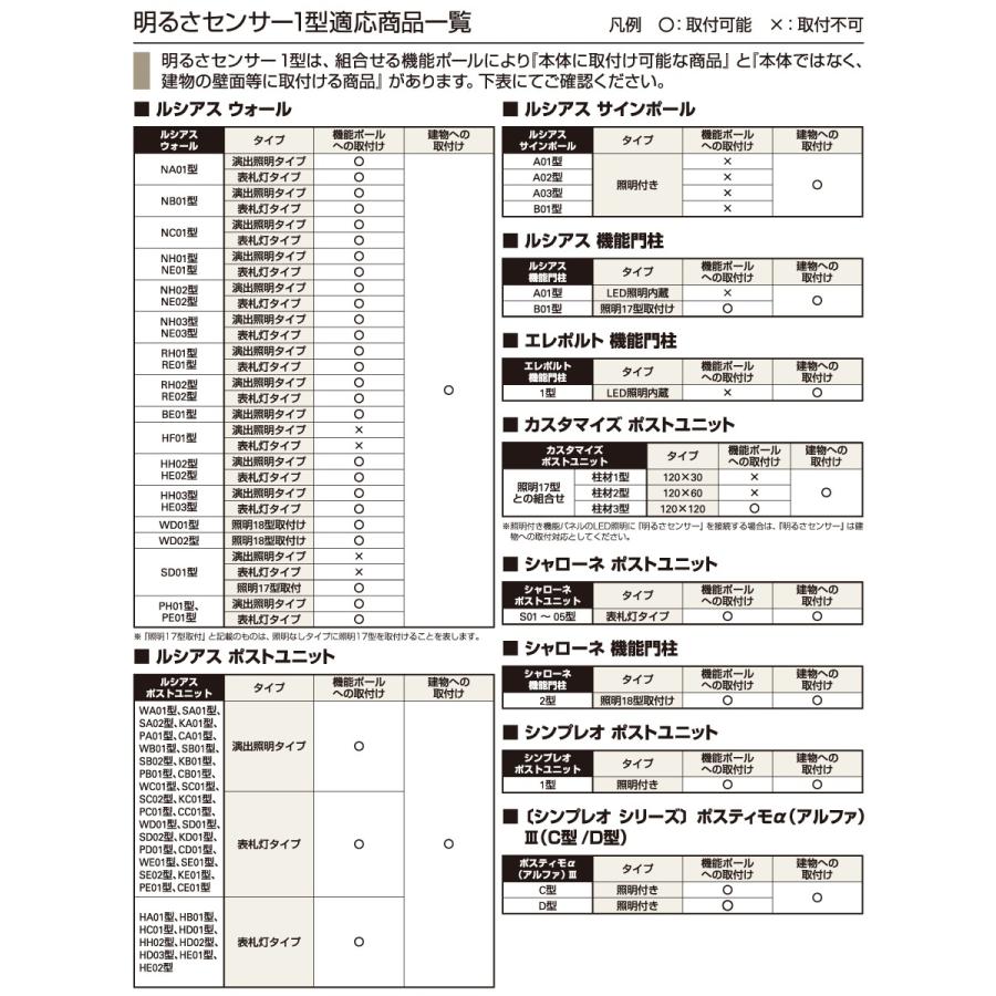 部品】 機能門柱オプション YKK YKKap オプション 明るさ 部品】 機能門柱オプション YKK YKKap オプション 明るさ