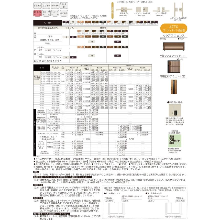 門扉　YKK　YKKap　門柱：アルミ色　外　07-12　UME-W06　塀　形材門扉　横板張り　囲い　片開きセット　DIY　壁　境界　ルシアス門扉W06型　扉：アルミ色　ガーデン