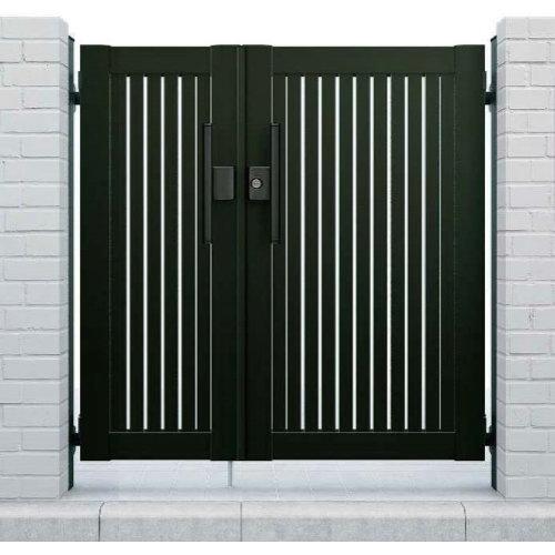 形材門扉 YKK YKKap シンプレオ門扉4型 親子・両開き・門柱 形材門扉 YKK YKKap シンプレオ門扉4型 親子・両開き・門柱