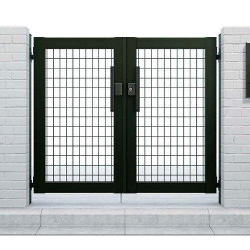 形材門扉 YKK YKKap シンプレオ門扉M1型 両開き・門柱セット 07 形材門扉 YKK YKKap シンプレオ門扉M1型 両開き・門柱セット 07