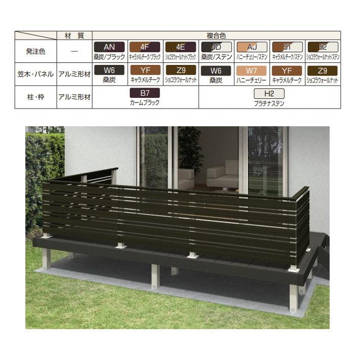 【無料★特典対象】 YKK YKKap ルシアス デッキフェンス A02型 UNT-12 サイズ08用T80 Sタイプ：中柱-中柱納まり用 横板格子+細横格子タイプ ※本体パ_1