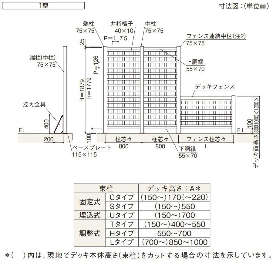 YKK YKKap   リウッド ハイパーティション 1型 RNH-21  井桁格子   T190   ガーデン DIY 塀 壁 囲い 境界 屋外｜ex-gstyle｜03