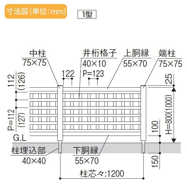 【無料★特典対象】 木樹脂フェンス   YKK YKKap  リウッドフェンス 1型   本体 間仕切施工   T80 1145×800   ガーデン倶楽部   ガーデン DIY 塀 壁 囲い 境の画像