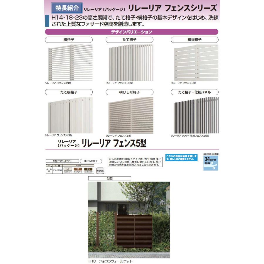 【無料★特典対象】 スクリーンフェンス 目隠し YKK YKKap リレーリア フェンス 5型 フェンス本体+柱セット 自在連結用 関東間 木目調カラー H14FK_4