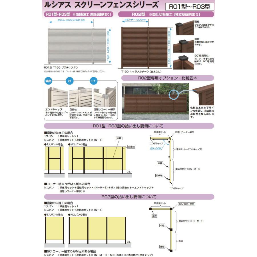【部品】 スクリーンフェンス   YKK YKKap  ルシアス スクリーンフェンス S05型オプション   切詰用部品 たて骨ユニット   アルミカラー   T160   形材フェン_3