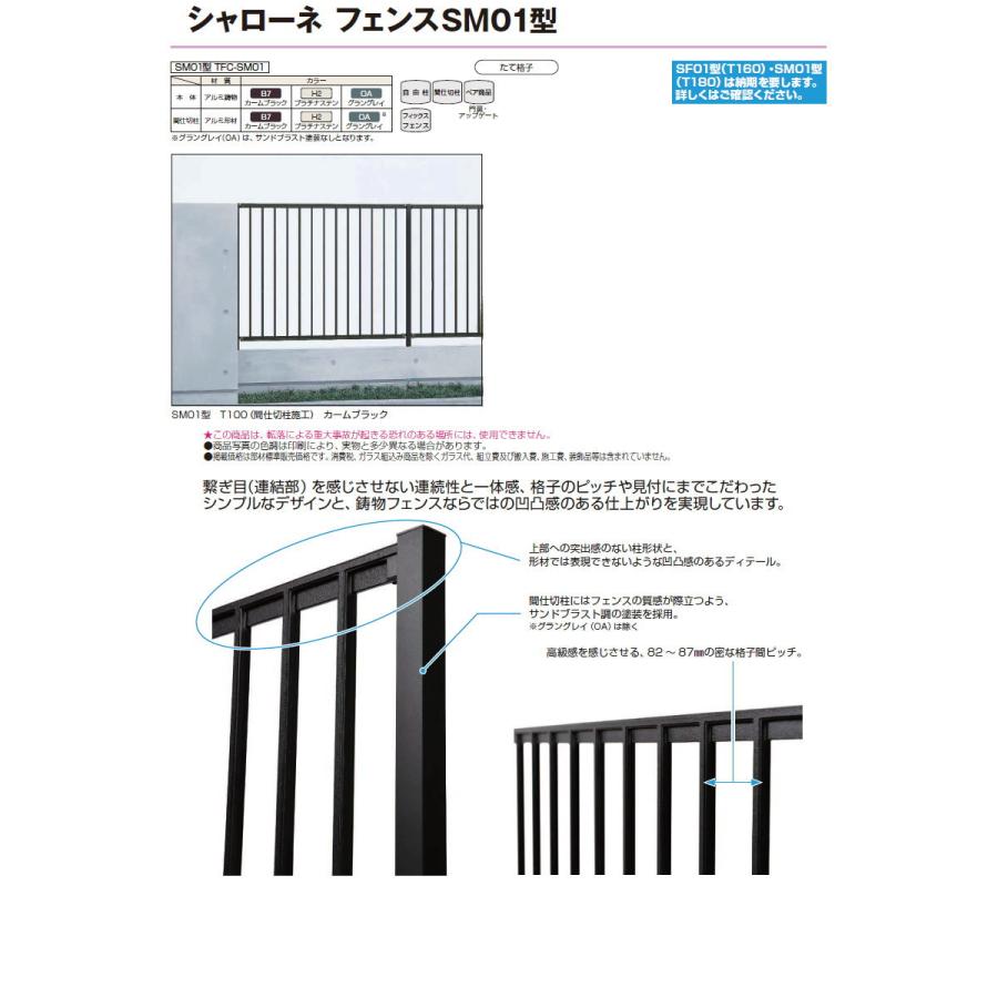 【無料★特典対象】  鋳物フェンス   YKK YKKap  シャローネフェンス SM01型 本体 間仕切施工 H1000  T100 1156×1000   ガーデン DIY 塀 壁 囲い 境界 屋外 |  | 04