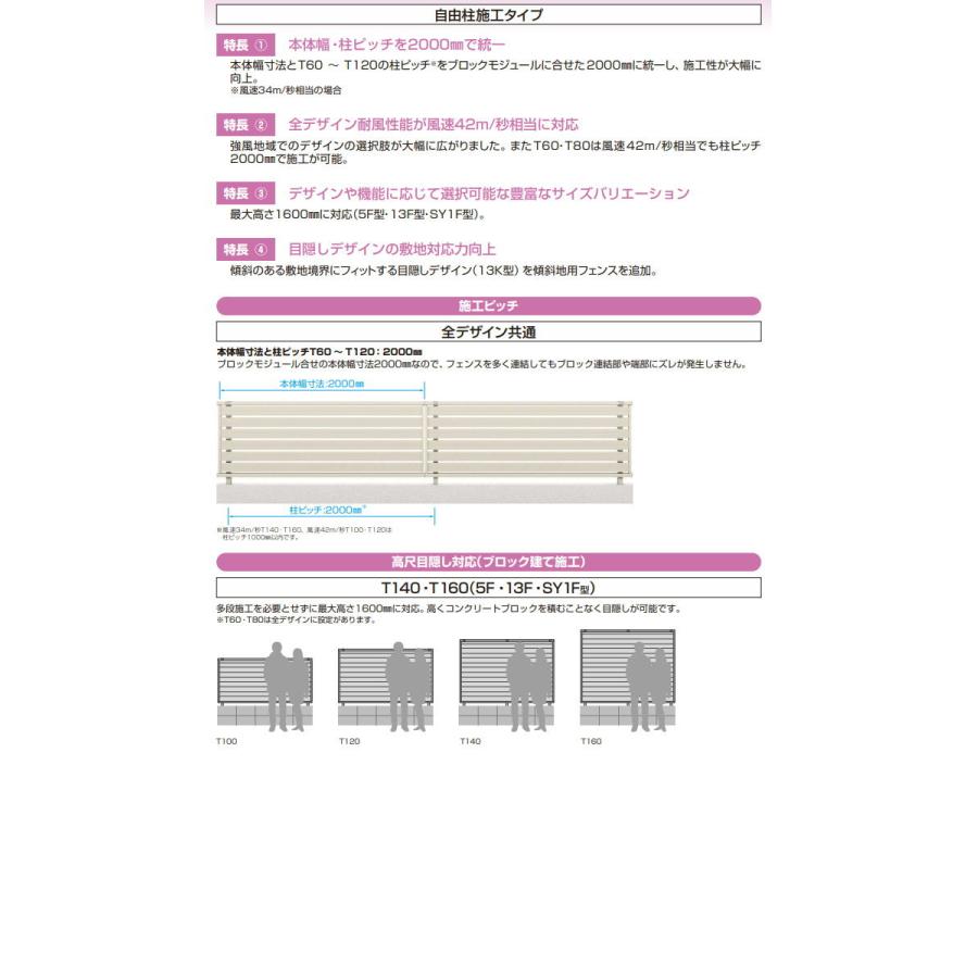 フェンス 目隠し   YKK YKKap  シンプレオフェンスSY1F型   フェンス本体   H600 T60 W2000×600   横スリットタイプ   境界 屋外 アルミ 形材フェンスガーデン｜ex-gstyle｜05